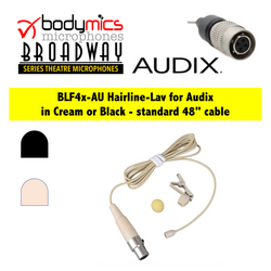 BLF4 for Audix (AU) 3/16" Omni Hairline/Lavalier Mic - Cream or Black BLF4c-AU BLF4b-AU (Bodymics Broadway)