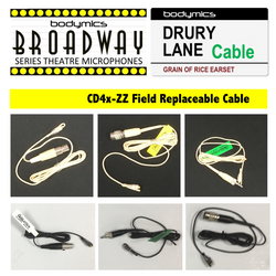 g. Field Replacement Cable for Broadway & Drury Lane Mic Elements - 1.6mm Hardened Strain Relief Spare  CD4c CD4b CD4m