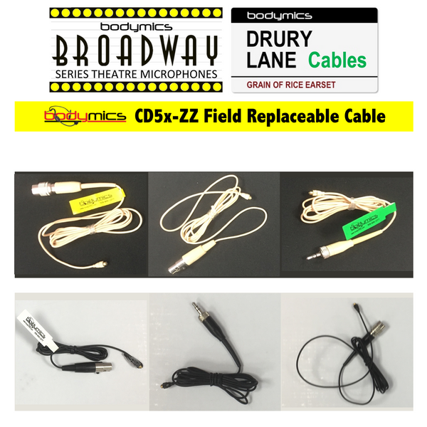 g. Field Replacement Cable for Broadway & Drury Lane Mic Elements - CD5c CD5b CD5m Spare