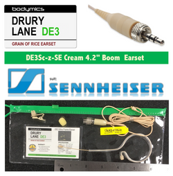 DE3-SE for Sennheiser 1/10" (<3mm) Omni Select Standard Child or Short Boom Earset Mic - Cream