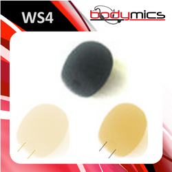 k. 3/32"-3/16" Black or Cream or Off-White Foam Windscreen Pop Filters for lavs, earsets and headsets - WS4c, WS4b, WS4w